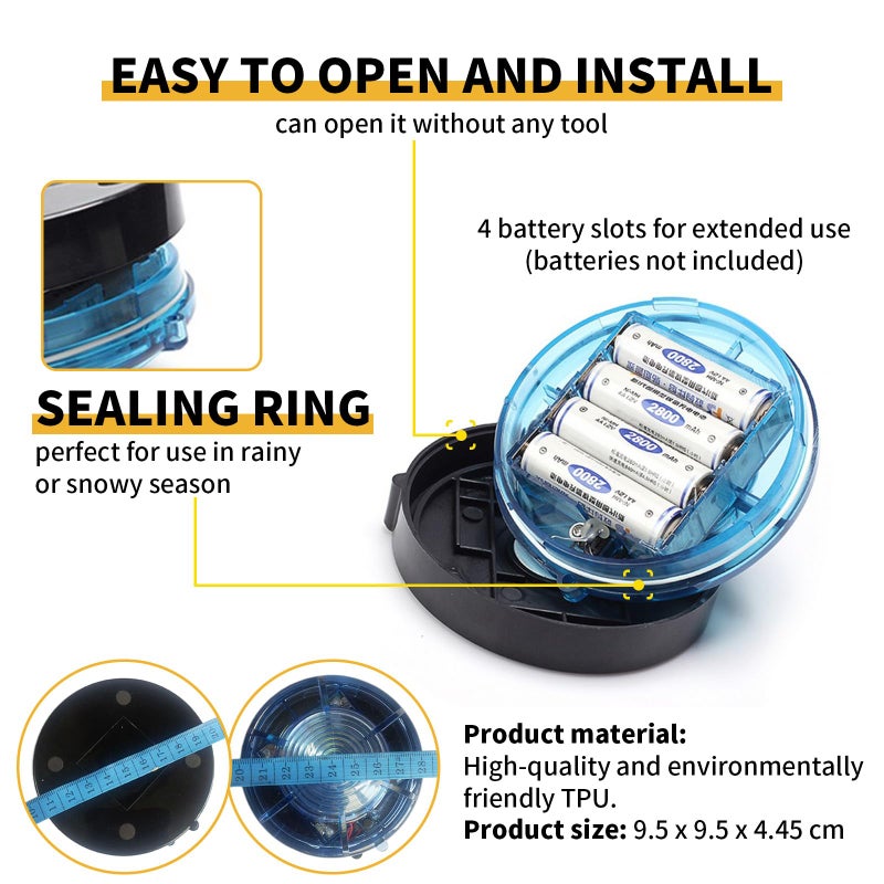 Tumecos Emergency Flare Alert Warning Signal Caution Light LED Beacon Pro with Magnetic Base for Vehicle (Yellow 1) - Image 5